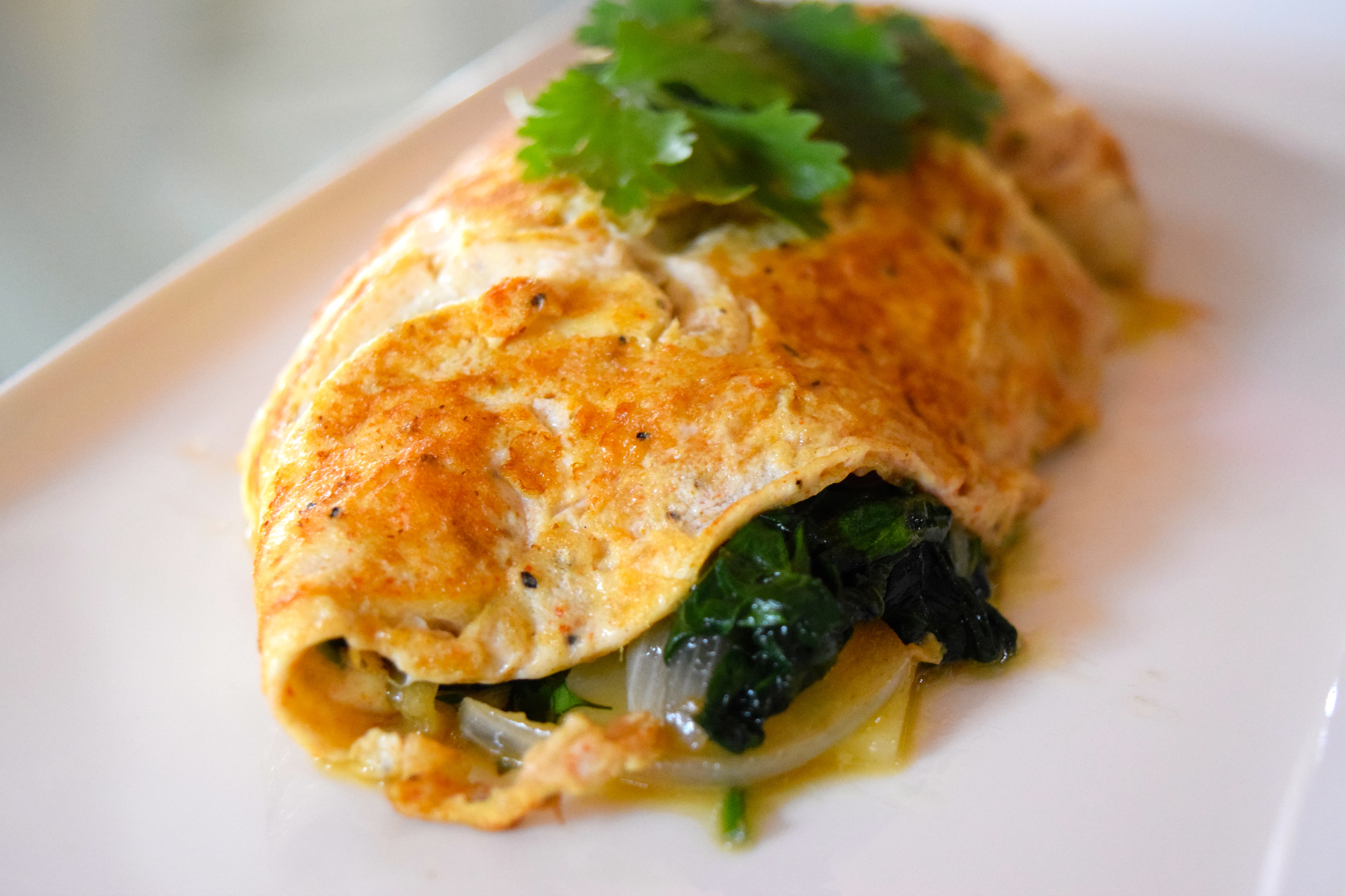 Spinach-Asiago Omelet