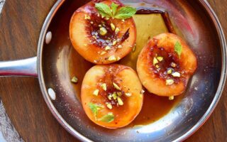 Jaggery Soaked Summer Peaches