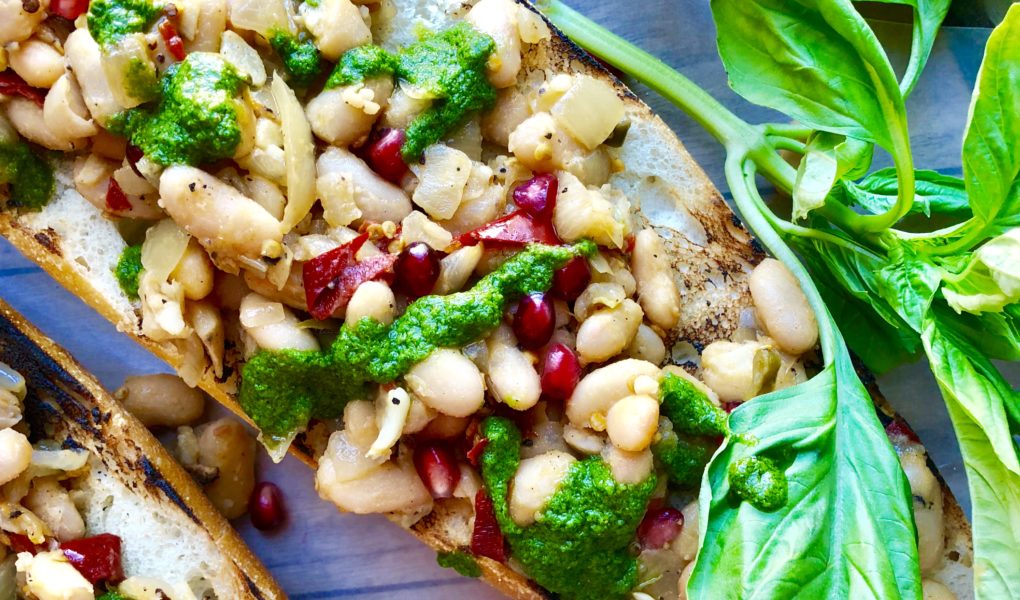 White Bean & Chili Charred Panzanella “Salad”