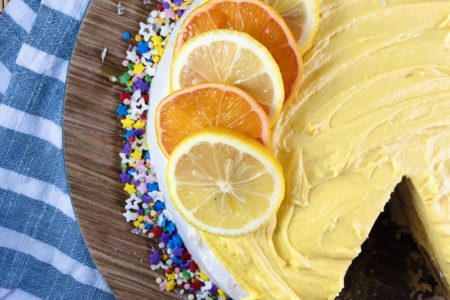 Whipped Lemon Frosted Boxed Cake