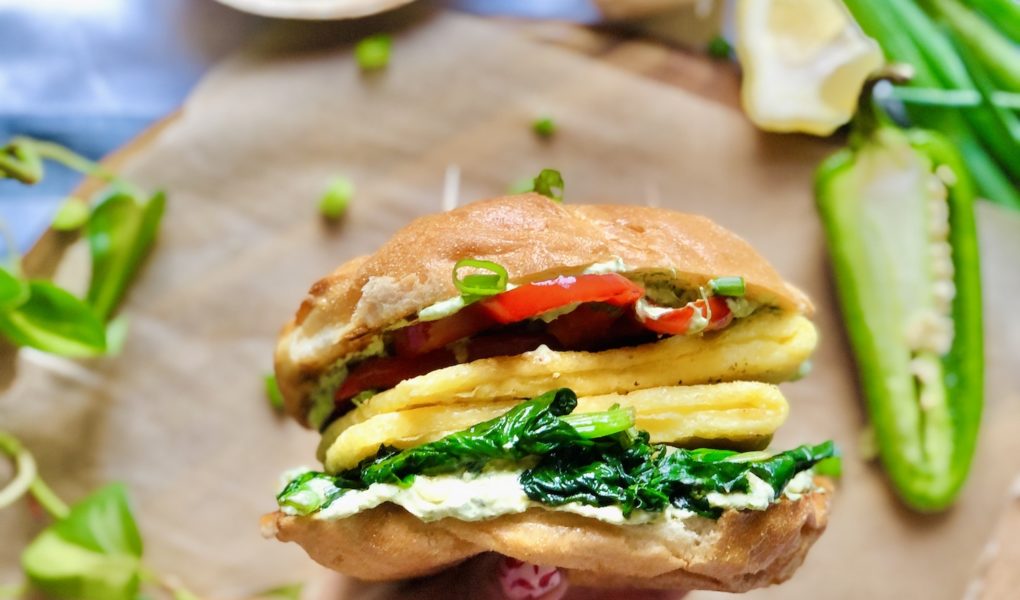 Loaded “Egg” Sandwich feat. Green Chutney Aioli
