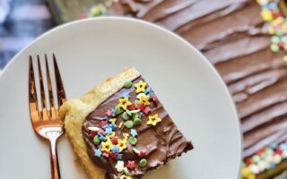 Lemon Tahini Sheet Pan Cake