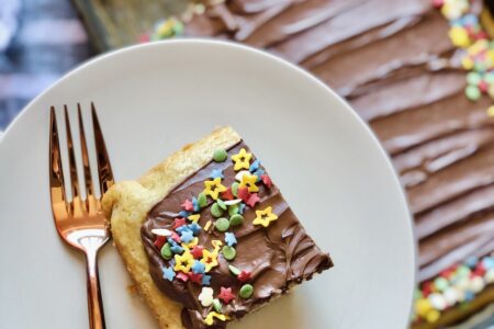 Lemon Tahini Sheet Pan Cake