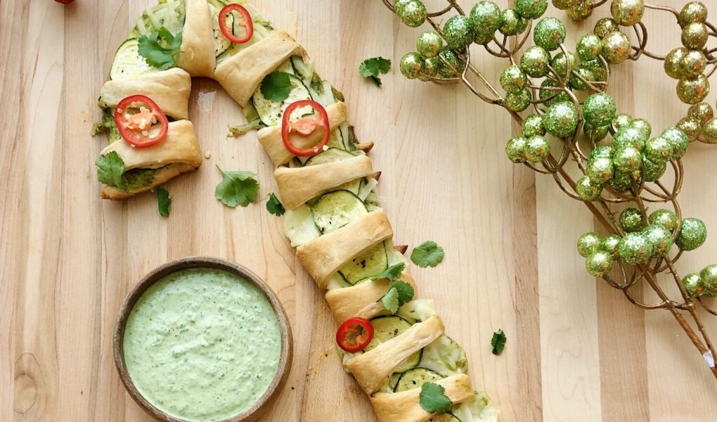 Vegan Green Chutney Candy Cane