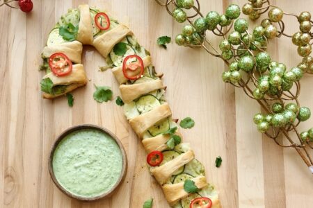 Vegan Green Chutney Candy Cane