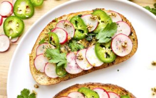 Radish Jalapeño Toasty, Vegan & Zero-Waste