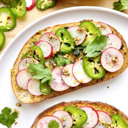 Radish Jalapeño Toasty, Vegan & Zero-Waste