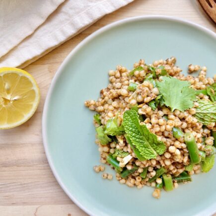 Spring Green Couscous Salad, Vegan