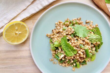 Spring Green Couscous Salad, Vegan