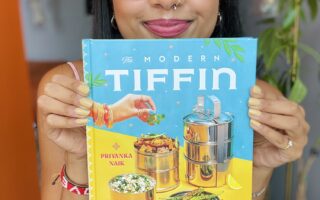 Receiving the 1st copy of my debut cookbook The Modern Tiffin