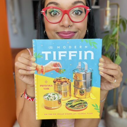 Receiving the 1st copy of my debut cookbook The Modern Tiffin