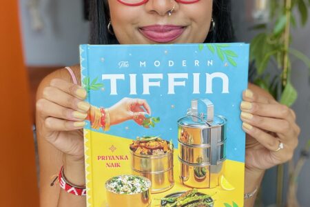 Receiving the 1st copy of my debut cookbook The Modern Tiffin