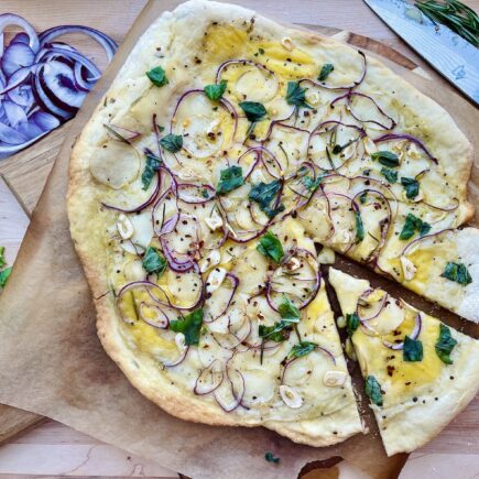 Rosemary Potato Béchamel Pizza, Vegan