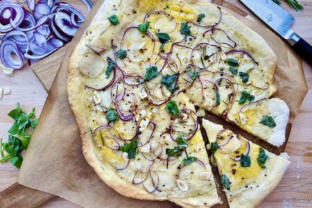 Rosemary Potato Béchamel Pizza, Vegan