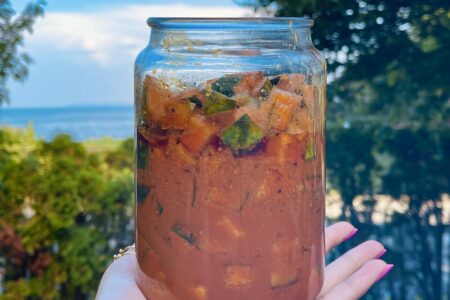 Watermelon Rind Indian Pickle (Upinkhai), Zero-waste & Vegan