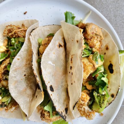 Spicy Cauliflower Tacos, Vegan & Low-Waste