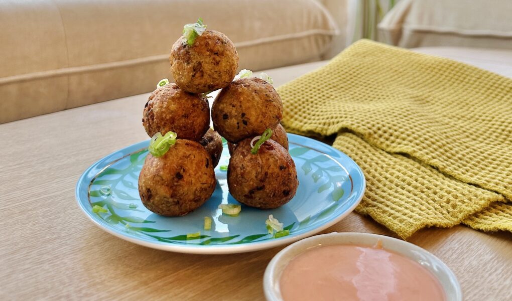 Crispy Garlic Potato Balls (low-waste)